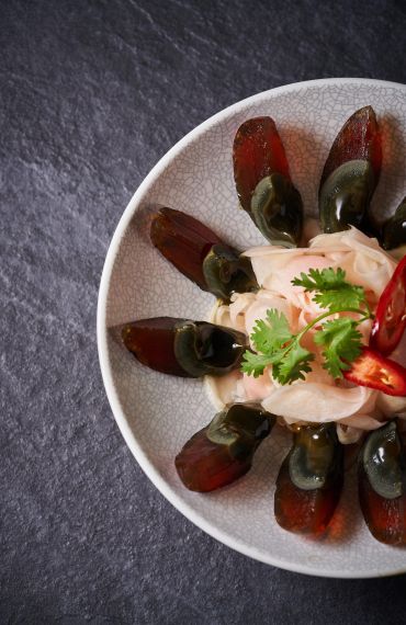 Marinated Baby Ginger with Century Eggs