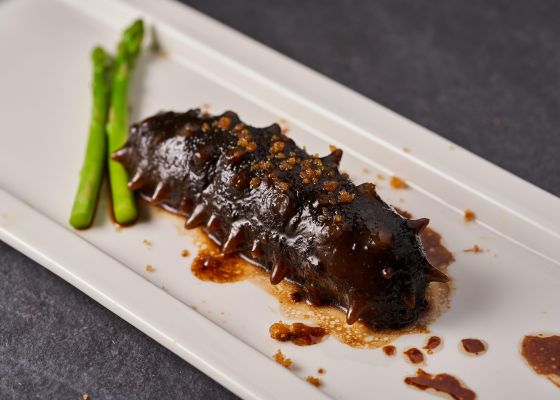 Braised Sea Cucumber with Mullet Roe