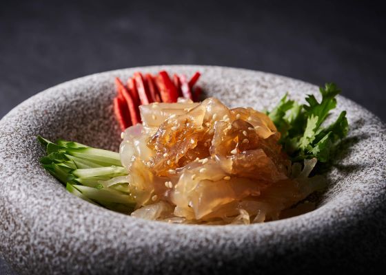 Red Jellyfish Head Marinated with Aged Vinegar